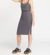 Volcom Lil Rib Skirt In Gray In Grey