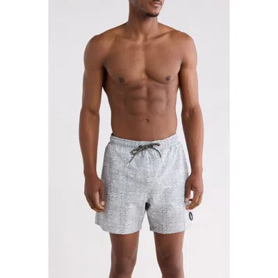 Volcom Lino Swim Trunks In Gray