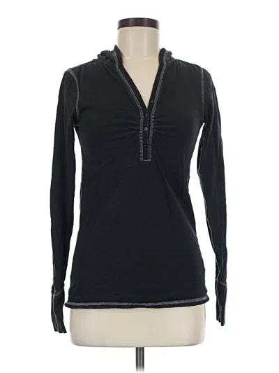 Pre-owned Volcom Long Sleeve Henley Shirt In Black