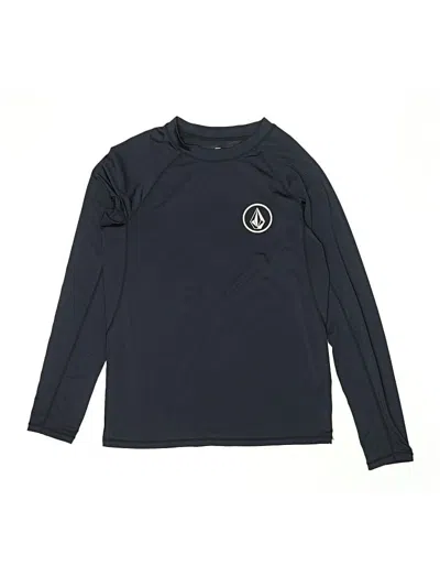Pre-owned Volcom Kids' Long Sleeve T-shirt In Black