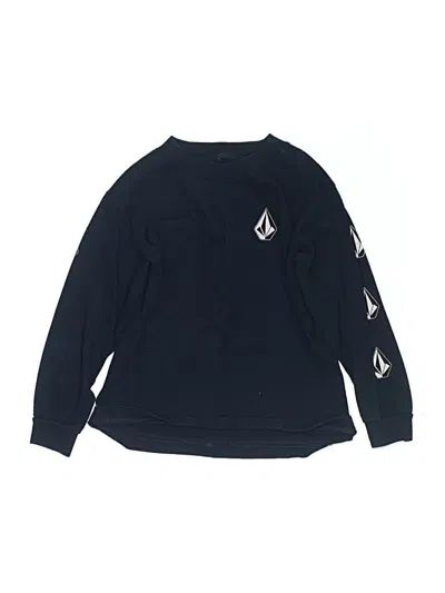 Pre-owned Volcom Kids' Long Sleeve T-shirt In Blue
