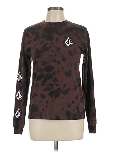 Pre-owned Volcom Long Sleeve T-shirt In Brown