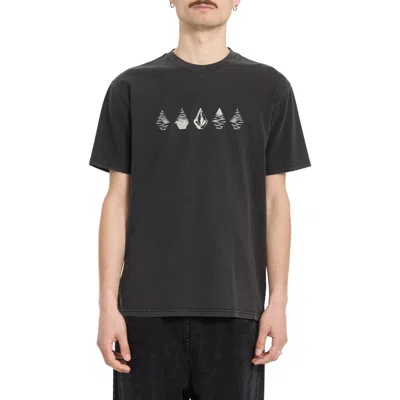 Volcom Lunar Phases Cotton Graphic T-shirt In Black