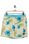 Volcom Manic Print Swim Trunks In Multi