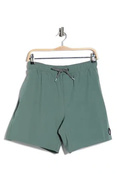 Volcom Manic Swim Trunks In Green