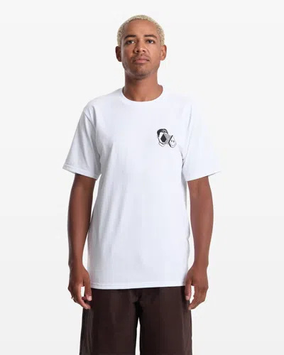 Volcom Aura Cotton Graphic T-shirt In White