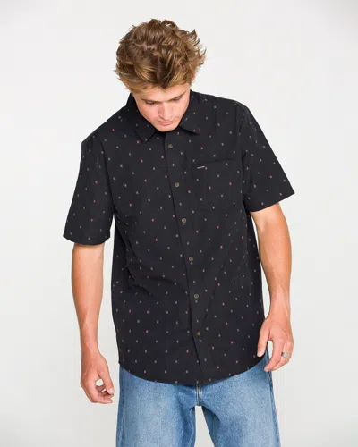 Volcom Men's Bankstone Short Sleeve Shirt In Black