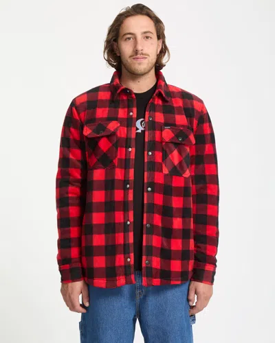 Volcom Men's Bowered Fleece Long Sleeve In Red