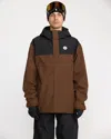 Volcom Men's Buckthreeeighty Jacket In Brown