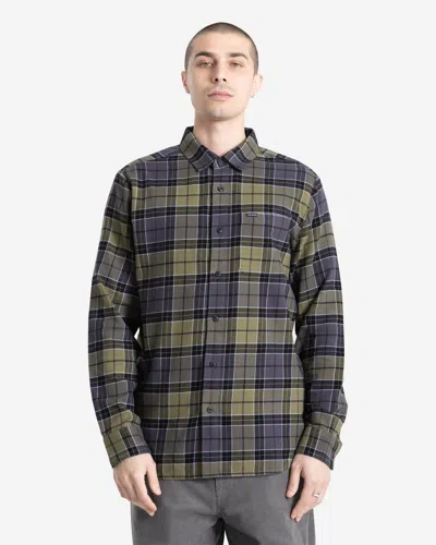 Volcom Men's Caden Plaid Long Sleeve Shirt In Green