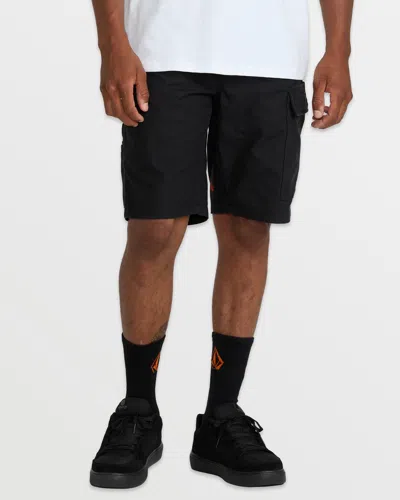 Volcom Men's Caliper Ii Relaxed Work Shorts In Black
