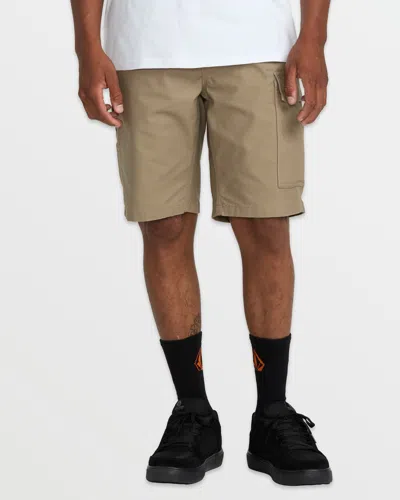 Volcom Men's Caliper Ii Relaxed Work Shorts In Brown