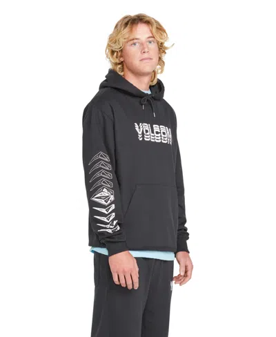 Volcom Men's Cement Pullover Hoodie In Washed Black Heather