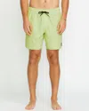 Volcom Men's Center Elastic Waist Trunks In Green