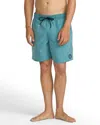 Volcom Men's Center Elastic Waist Trunks In Blue