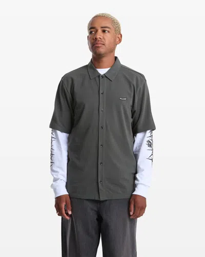 Volcom Men's Chavo Button Down Short Sleeve In Gray