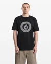 Volcom Men's Circle Split Short Sleeve Tee In Black