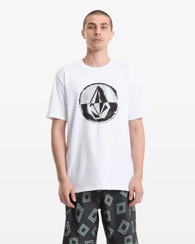 Volcom Men's Circle Split Short Sleeve Tee In White