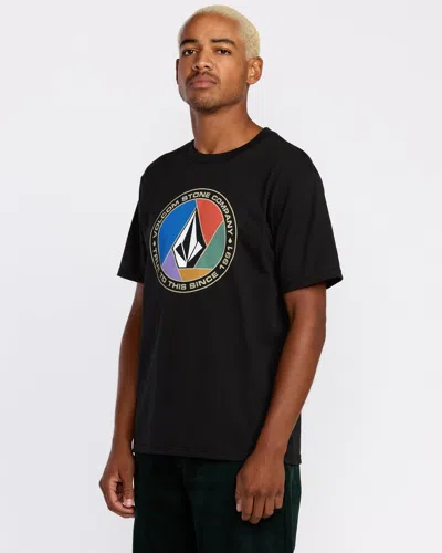 Volcom Men's Circle Stone Short Sleeve Tee In Black