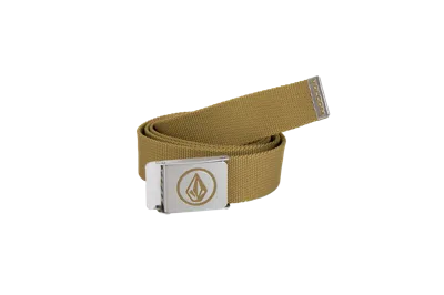 Volcom Men's Circle Web Belt In Dull Gold