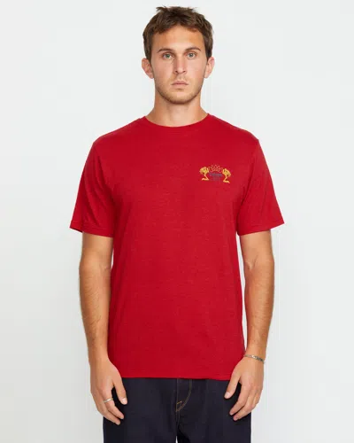Volcom Men's Cosmic Root Short Sleeve Tee In Red