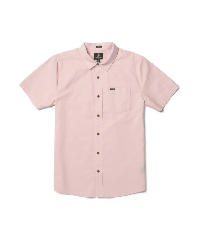 Volcom Crownstone Short Sleeve Button-up Shirt In Lilac Ash