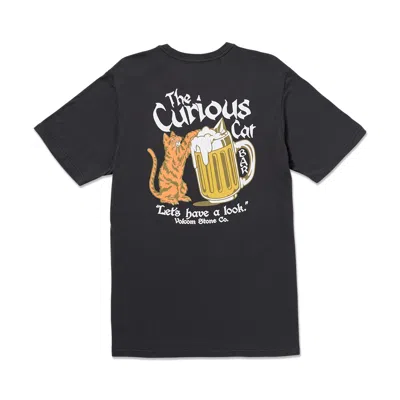 Volcom Men's Curious Cat Short Sleeve Tee In Black