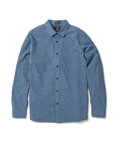 Volcom Date Knight Classic Fit Button-up Shirt In Stone Blue