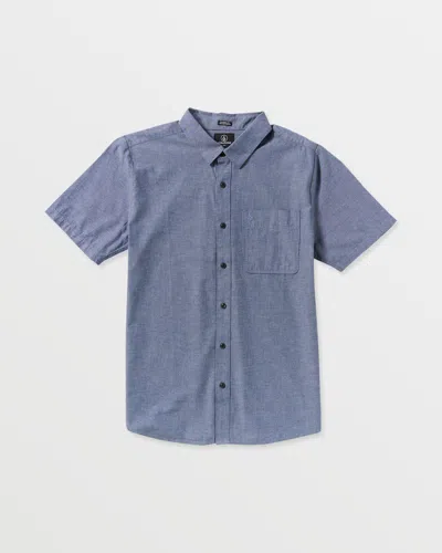 Volcom Men's Date Knight Short Sleeve Shirt In Blue