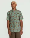 Volcom Men's Desert Dobby Short Sleeve Shirt In Green