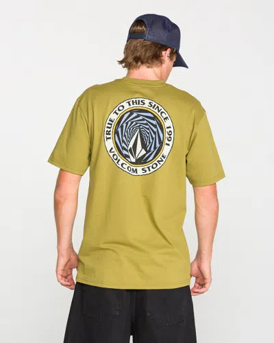 Volcom Men's Dirty Work Short Sleeve Tee In Olive