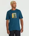 Volcom Men's Doom Frog Short Sleeve Tee In Blue