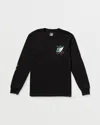 Volcom Men's Drewtoonz Long Sleeve Tee In Black
