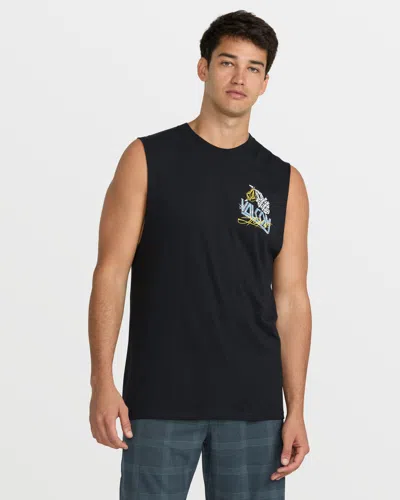 Volcom Men's Dropped This Sleeveless Tee In Black