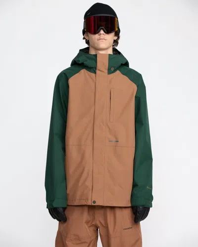 Volcom Men's Dua Gore-tex Insulated Jacket In Brown