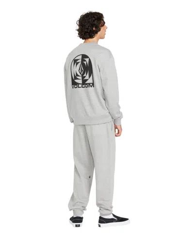 Volcom Men's Echo Chamber Crew Sweatshirt In Heather Grey