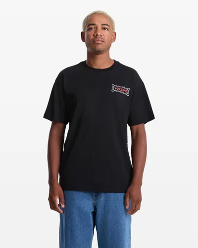 Volcom Men's Featured Artist Daniel Shepard Unlocked Short Sleeve Tee In Black