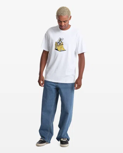 Volcom Men's Featured Artist Daniel Shepard Walleye Short Sleeve Tee In White