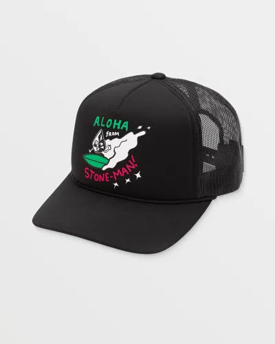 Volcom Men's Featured Artist Drew Toonz Trucker Hat In Black