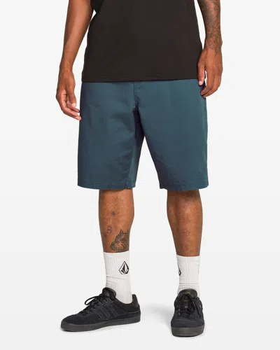 Volcom Men's Freazy Loose Elastic Waist 22" Shorts In Green