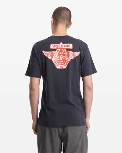 Volcom Men's Free Wheel Short Sleeve Tee In Blue