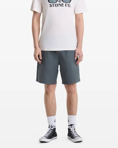 Volcom Men's Frickin Elastic Waist Short 19 In Blue