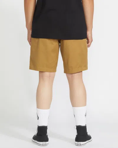 Volcom Men's Frickin Elastic Waist Shorts In Yellow