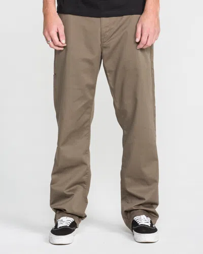 Volcom Men's Frickin Relaxed Chino Pants In Brown