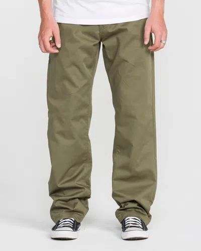 Volcom Men's Frickin Relaxed Chino Pants In Green
