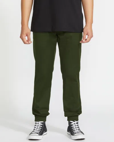 Volcom Men's Frickin Slim Joggers In Green