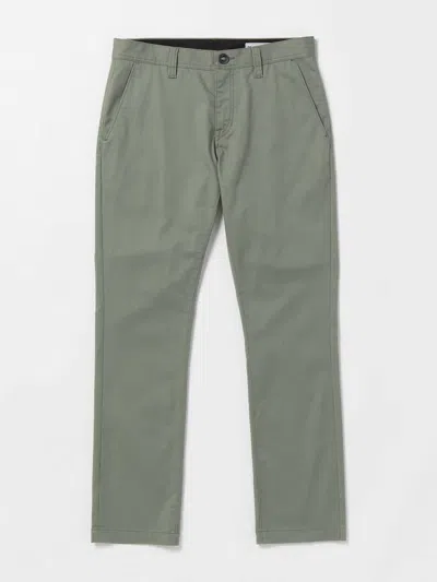 Volcom Men's Frickin Slim Stretch Pants In Agave In Green