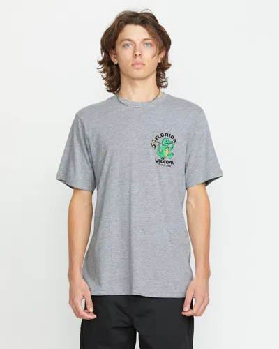 Volcom Men's Gatornation Short Sleeve Tee In Gray