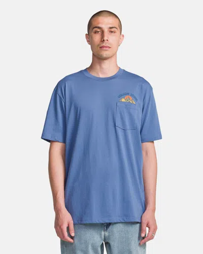 Volcom Men's Great Divide Short Sleeve Tee In Blue