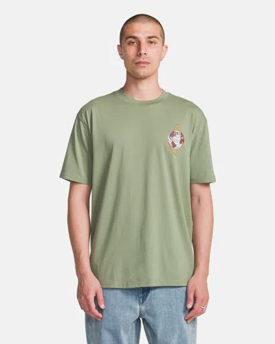 Volcom Men's Great Divide Short Sleeve Tee In Green